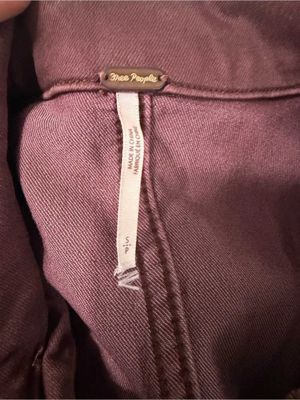 Free People Lennox Jumpsuit Sz  Small Utility Pockets Burgundy Brown Bitter Bark